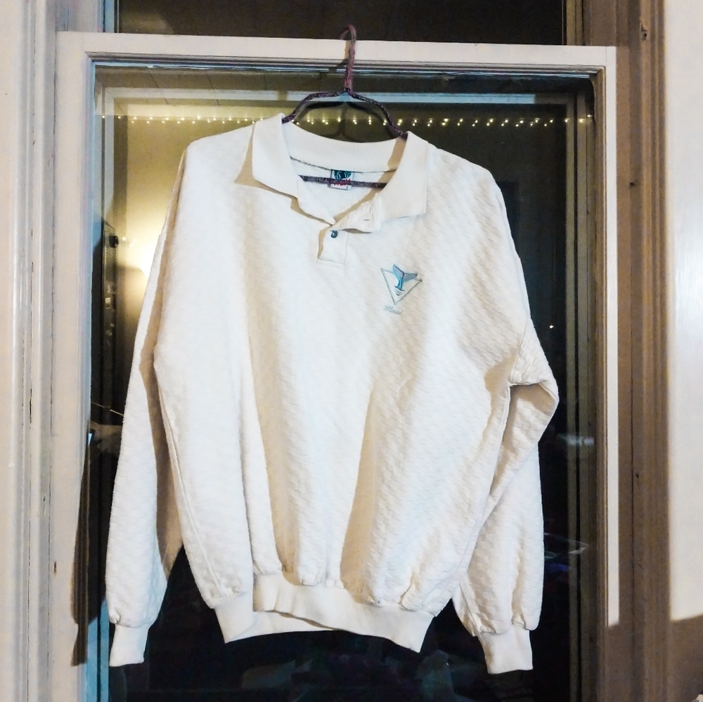 Vintage Maui Crewneck/Polo - White - Large